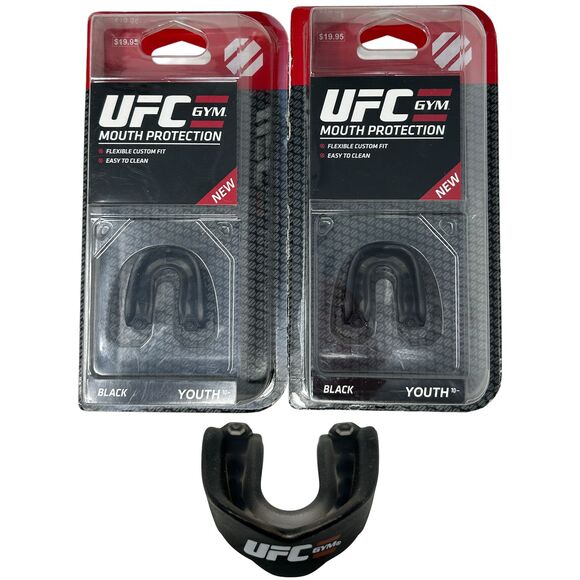 Lot of 2 UFC Gym Mouth Protection Youth 10- Mouthguard Dental Guard Kids Black - Picture 1 of 9